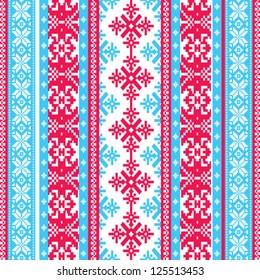 Winter sweater traditional nordic seamless pattern