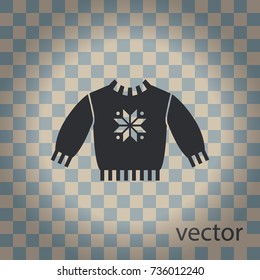 winter sweater, vector icon