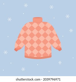 Suéter de invierno. Suéter cálido. Ropa de invierno