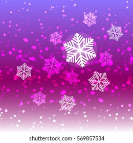 Winter sweet snow and snowflake abstract background, stock vector