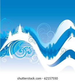 Winter swirl background