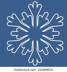 Wintersymbol-Schneeflocke, Vektorgrafik Symbol Schneewintern für Design