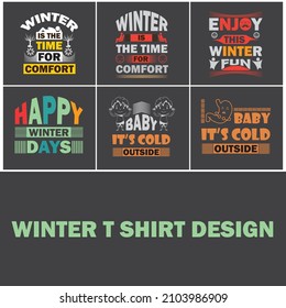 Diseño del paquete de camisetas de invierno.
