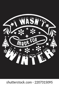 Winter t shirt design, winter element