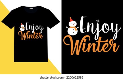 winter t shirt design vector