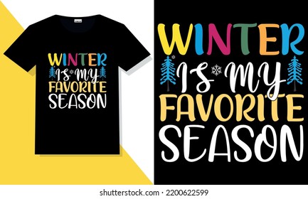 winter t shirt design vector