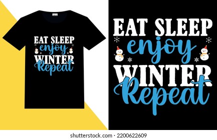 winter t shirt design vector