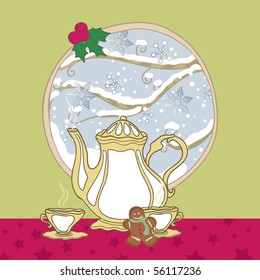 winter tea card