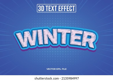 Winter Text 3D Text Effects