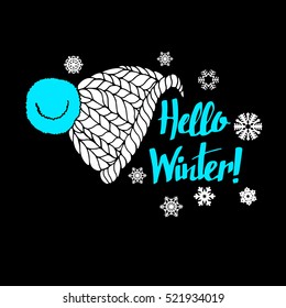 winter, text, hello, banner, greeting, background, calligraphy