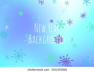 Winter Texture with Lovely Snowflakes and Shiny Lights.