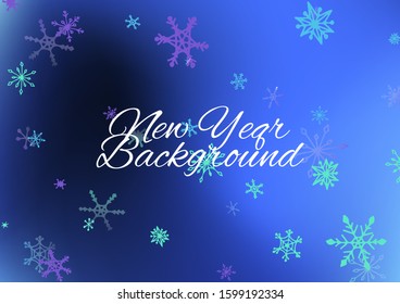 Winter Texture with Lovely Snowflakes and Shiny Lights.