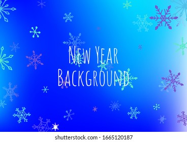 Winter Texture with Lovely Snowflakes and Shiny Lights.