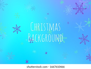 Winter Texture with Lovely Snowflakes and Shiny Lights.