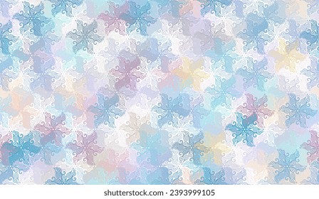 Textura de invierno de copos de nieve. Papel envuelto. Patrón sin foco.