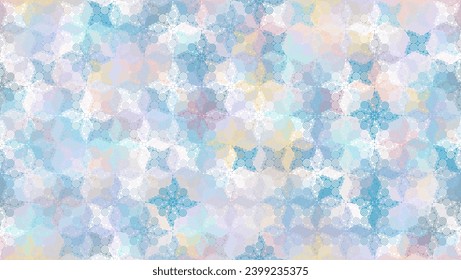 Winter texture from snowflakes. Wrapping paper. Seamless pattern.