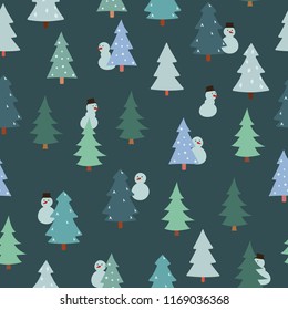 winter theme seamless pattern design