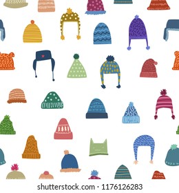 winter theme seamless pattern design