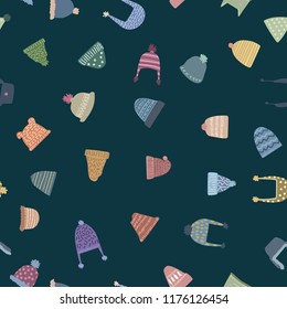 winter theme seamless pattern design