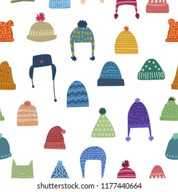 winter theme seamless pattern design