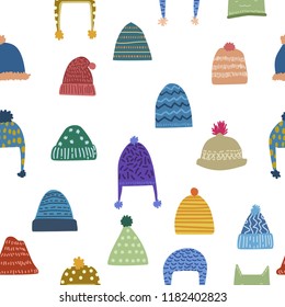 winter theme seamless pattern design