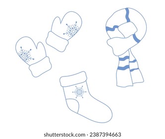 Winter theme vector arts. simple cute design art winter season vibes