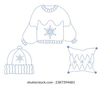 Winter theme vector arts. simple cute design art winter season vibes