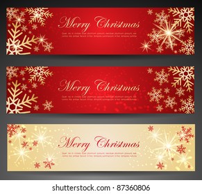 Winter theme web banners.