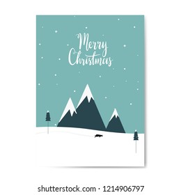 Winter themed postcard design vector