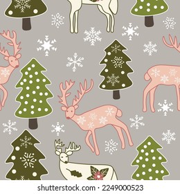 Winter themed vector repeat pattern 