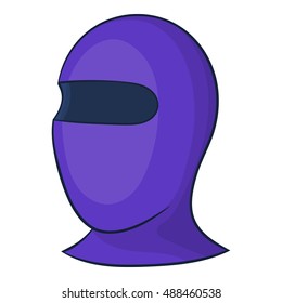 Winter thermal mask icon in cartoon style isolated on white background vector illustration