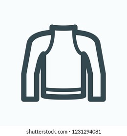 Winter thermal underwear icon, thermal underwear for motorcyclist (motor biker) vector icon