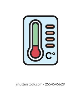 Winter Thermometer Icon Vector Illustration