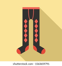 Winter tights icon. Flat illustration of winter tights vector icon for web design