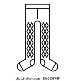 Winter tights icon. Outline winter tights vector icon for web design isolated on white background
