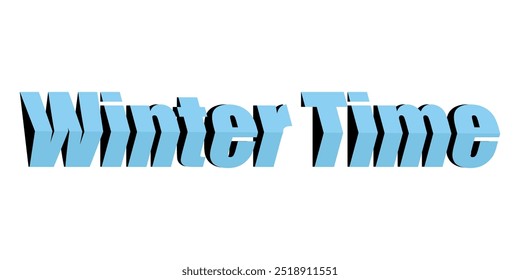 Winterzeit 3d Texteffekt