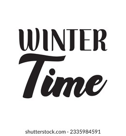 Winterzeit-Schwarz-Buchstaben-Zitat