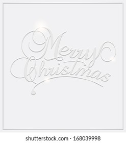 IT'S WINTER TIME GREETING CARD. Editable Vector illustration file . Blurred background with lights. 