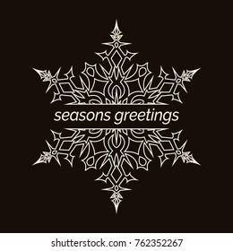 Winter time logo. Winter themed decorative element. Seasons greetings icon. Winter activities logo design.