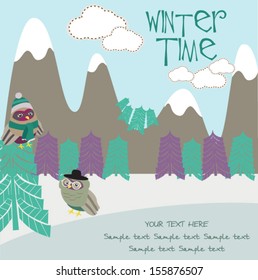 Winter time with owls