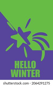 Winter time print template, background pattern on the theme of winter for flyers, cards, brochures, posters. background for your social networks. Flat vector design.