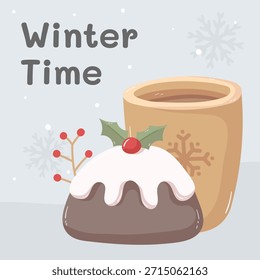 Diseño de post de medios sociales de Winter Time con una acogedora ilustración de invierno con un postre dulce y una bebida caliente.
Este diseño es perfecto para promociones de invierno, contenido de temporada, publicaciones de estilo de vida, anuncios de cafeterías y campañas de redes sociales acogedoras.

El diseño limpio con colores suaves y Elementos invernales hace que esta Plantilla sea fácil de personalizar para diversas necesidades de marketing digital.