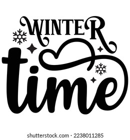 Winter Time   T shirt design Vector File