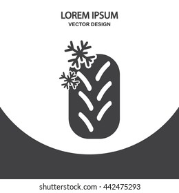 Winter tire icon on the background
