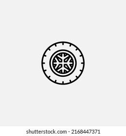 Winter tire icon sign vector,Symbol, logo illustration for web and mobile