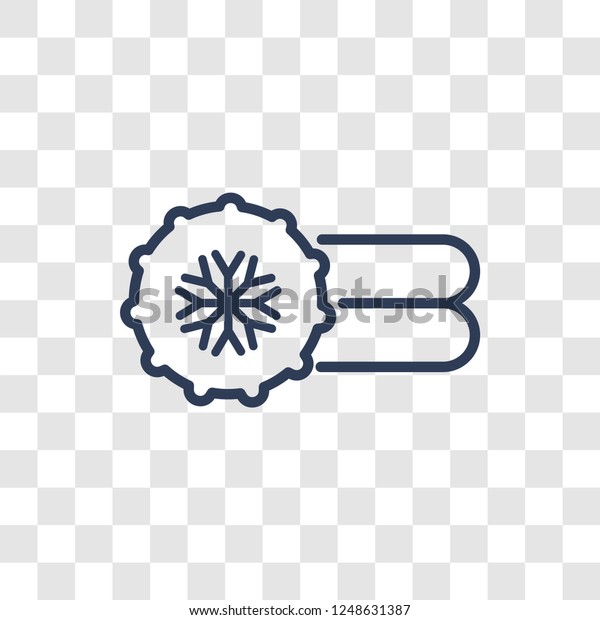 Winter tire icon.\
Trendy linear Winter tire logo concept on transparent background\
from Winter collection