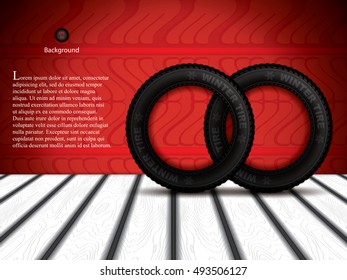 Winter tires design.Vector.