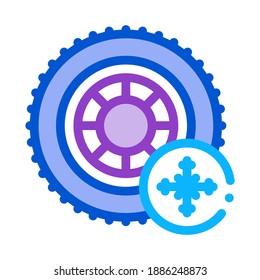 winter tires icon vector. winter tires sign. color symbol illustration