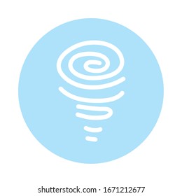 winter tornado, block and flat style icon vector illustration design vector illustration design