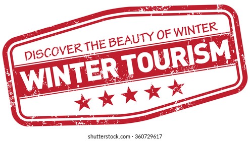 winter tourism stamp